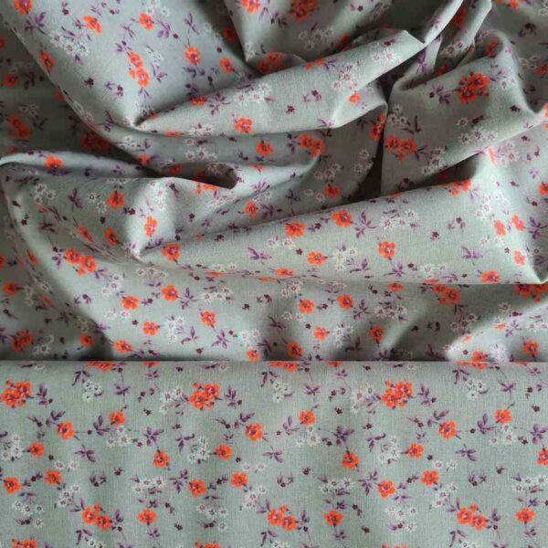 Rico Design - Toile fleurs Gris/mauve