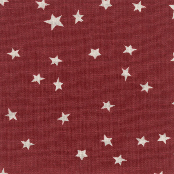 Stof - Shabby chic Rouge étoiles naturel