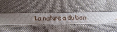 Galon - "La Nature a du Bon"  sur sergé de coton