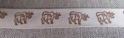 Galon - Vaches sur sergé coton