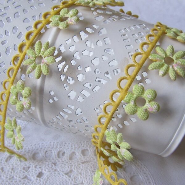 VH - Ruban Fleurettes coloris Vert