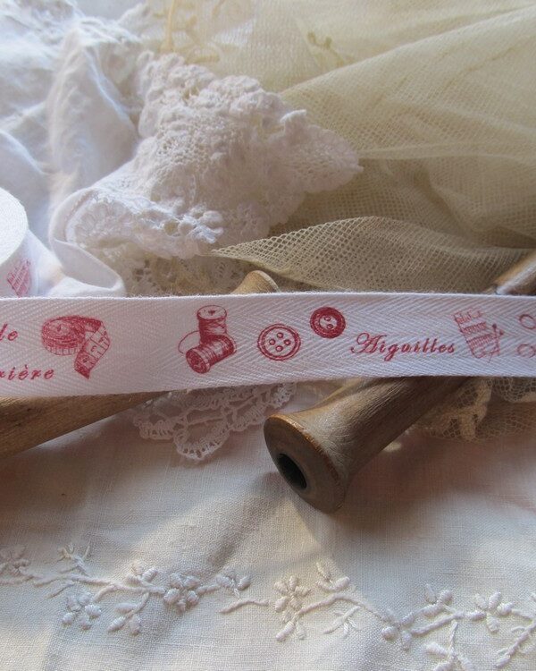 CD - Galon Thème couture, Blanc