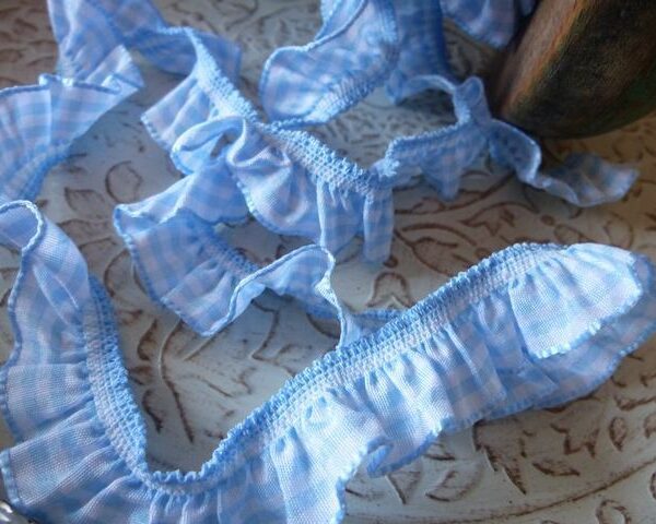 RS - Vichy Elastique coloris Bleu Clair