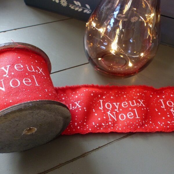 LCF - Bobine Vintage Joyeux Noël rouge