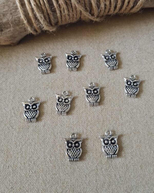 Charm Argent - Hibou