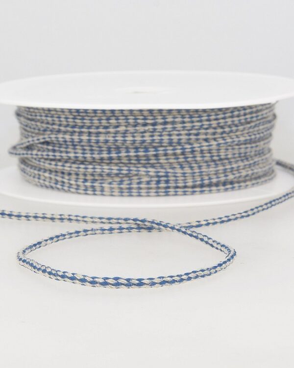 RS - Cordelette lin bicolore Marine/Naturel