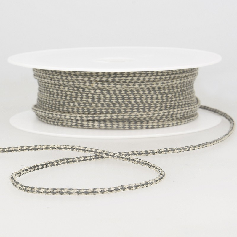 RS - Cordelette lin bicolore Gris/Naturel – Image 1