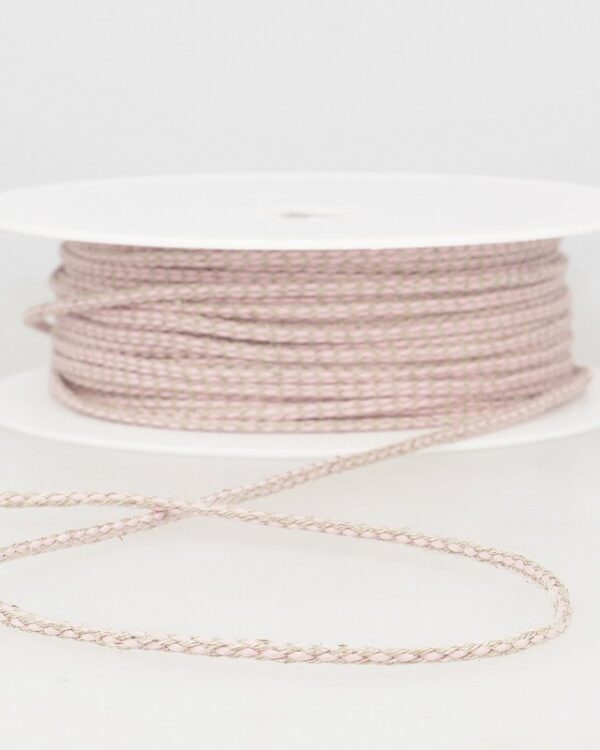 RS - Cordelette lin bicolore Rose/Naturel