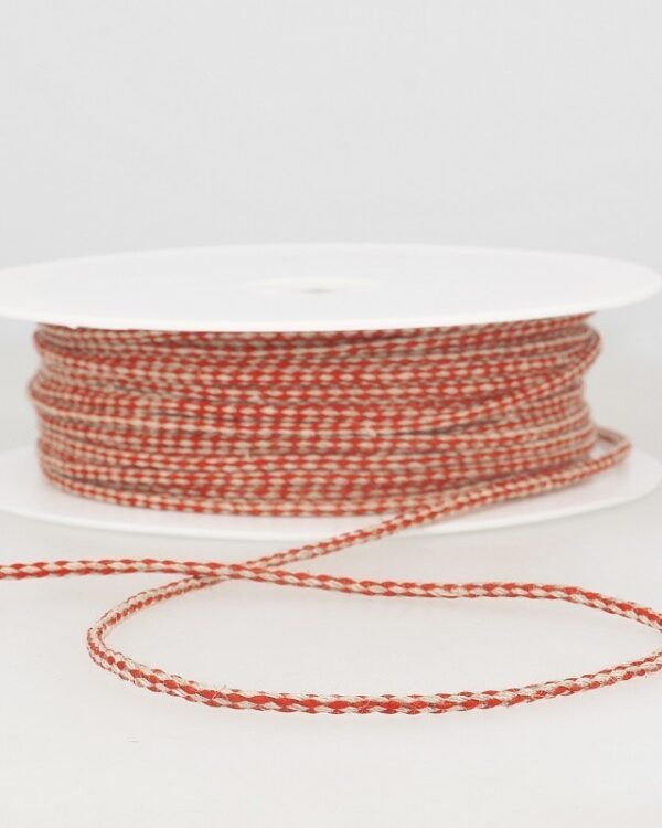 RS - Cordelette lin bicolore Orange/Naturel