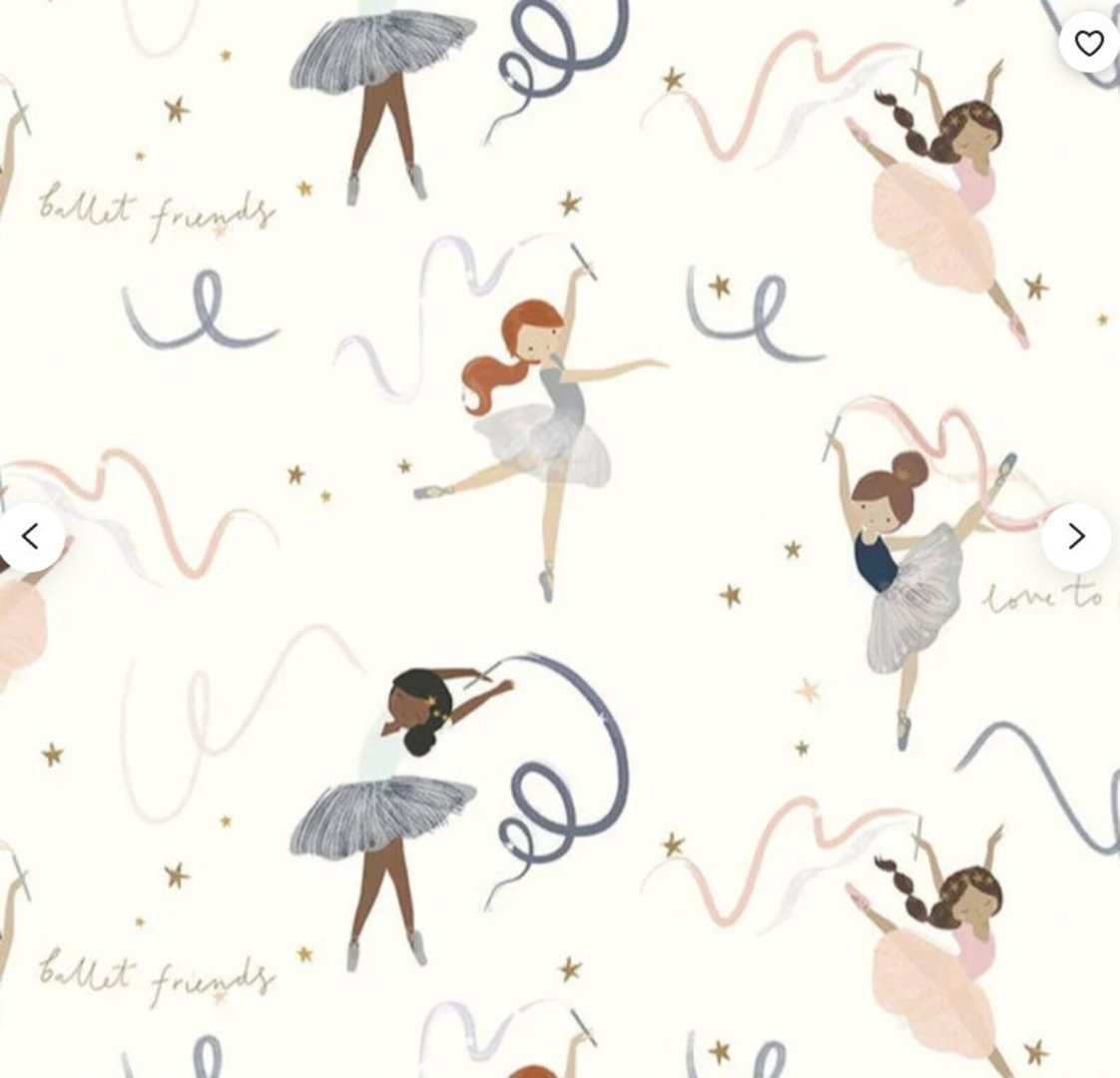 il_1588xN.4398501015_rore Riley Blake - Spin & Twirl Petites filles fond crème – Image 1