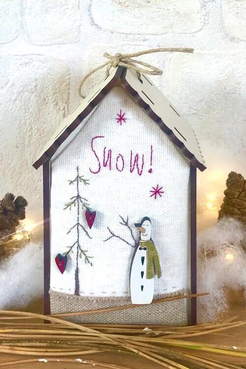 The Bee Company - Mini kit de patchwork Maisonnette "Snow" - PCNI19E