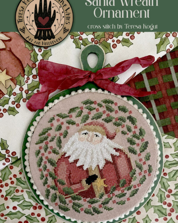 TERESA KOGUT - Santa Wreath ornament XS374