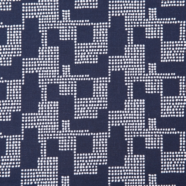 tissu-bleu-fonce-motif-graphique-x10cm Rico Design - Tissu coton bleu fonçé motif graphique – Image 1