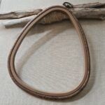 Tambour à broder façon bois , forme poire
