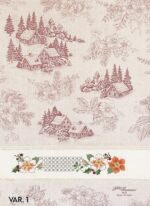 GRAZIANO - Torchon à Broder modèle MASI coloris Bordeaux