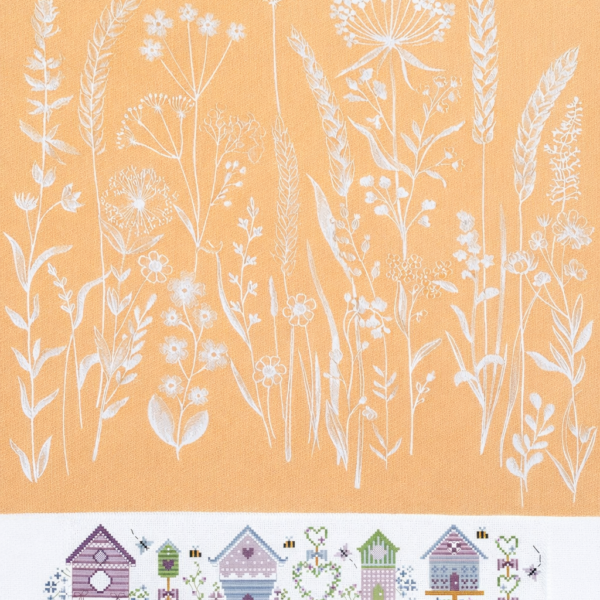 GRAZIANO - Torchon à Broder modèle Campi, Jaune