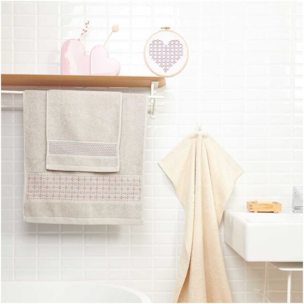 Rico Design - Serviette de Toilette Coloris Gris Béton