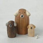 Chien Moyen naturel en bois - East of India – Image 2