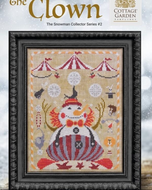 Cottage Garden Samplings - Snowman Collector series, The Clown 2/12