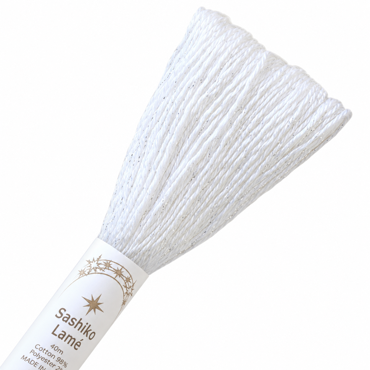 Fil-sashiko-Olympus-lame-40m-blanc-optique-argente-sl11 Fil sashiko Olympus lamé 40 m - coloris Blanc optique argenté SL11 – Image 1