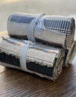 Rouleau de tissé-teint en coton Sakizome bleu