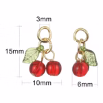 Breloque en verre – Duo de cerises – Image 2