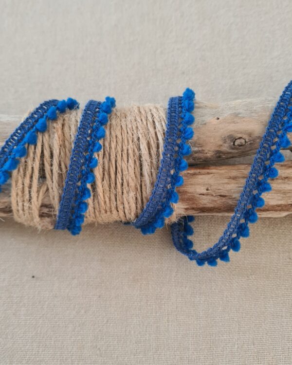 Mini pompons - Coloris Bleu roi 024