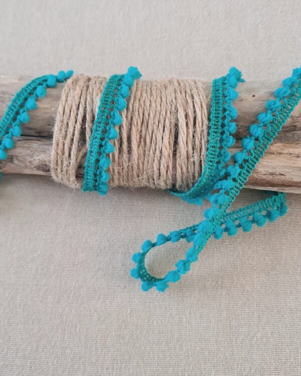 Mini pompons - Coloris Bleu canard 026
