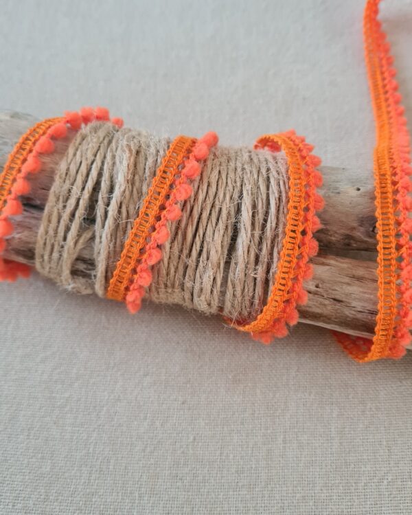 Mini pompons - Coloris Orange citrouille 083
