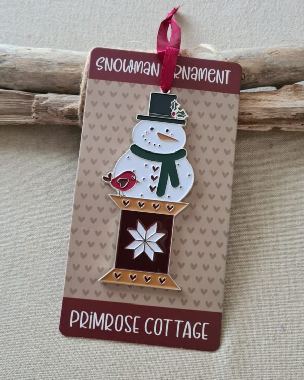 Décoration de Noël Bonhomme de neige - Primrose Cottage